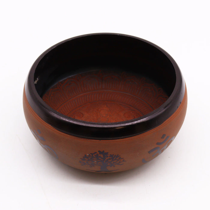 Earth Powder Singing Bowl - Clay Om  Buddha