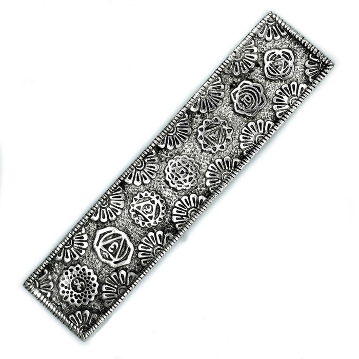 Räucherstäbchenhalter aus poliertem Aluminium – Chakra, lang