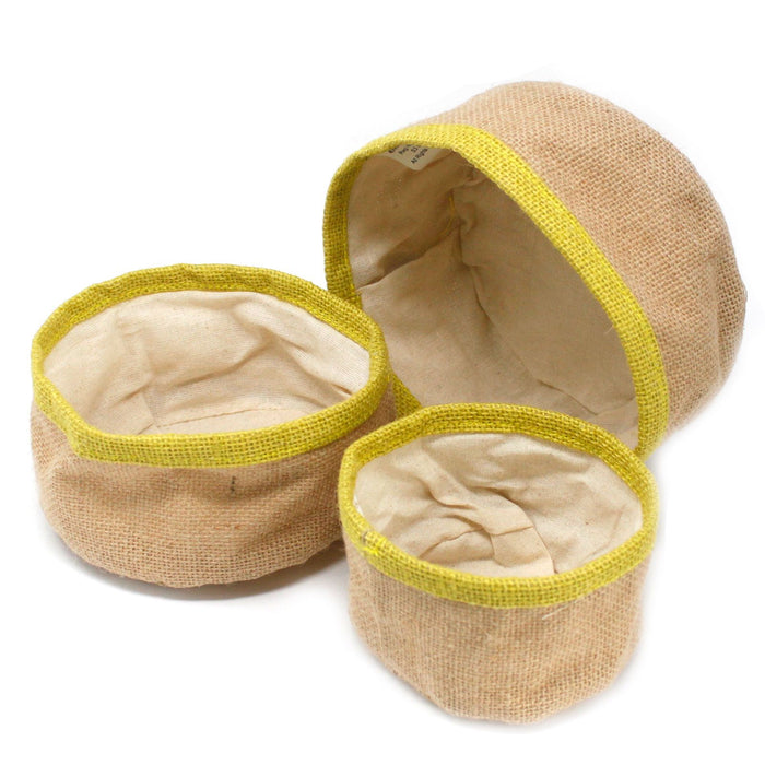 Jutekörbe – Olive – 3er-Set