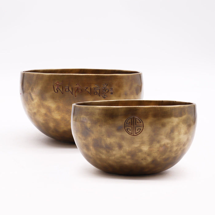 Large Nepalese Brass Singing Bowl - Moon, 17cm
