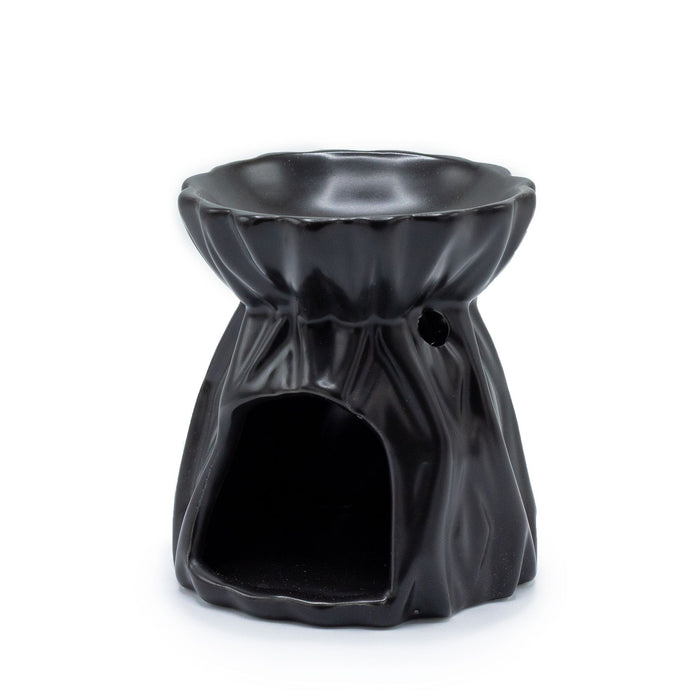 Keramik-Duftlampe – Geometrisch, Schwarz