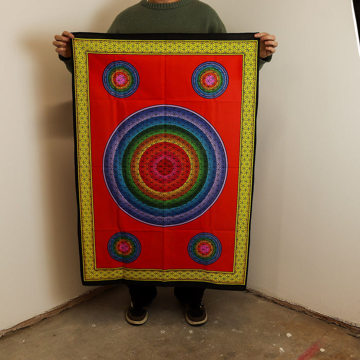 Cotton Wall Art (70x110cm) - Five Flower of Life