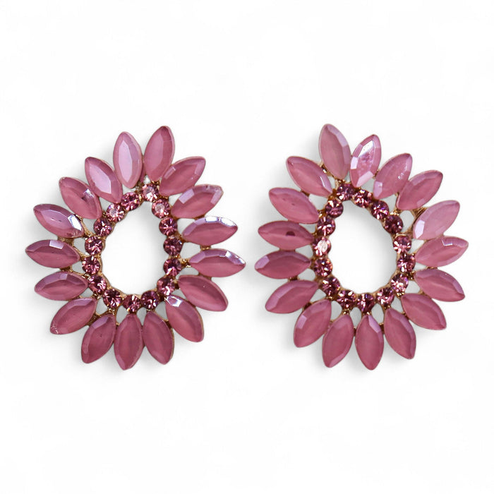 Nymph Aurora Glass Earrings - Loop, Soft Pink