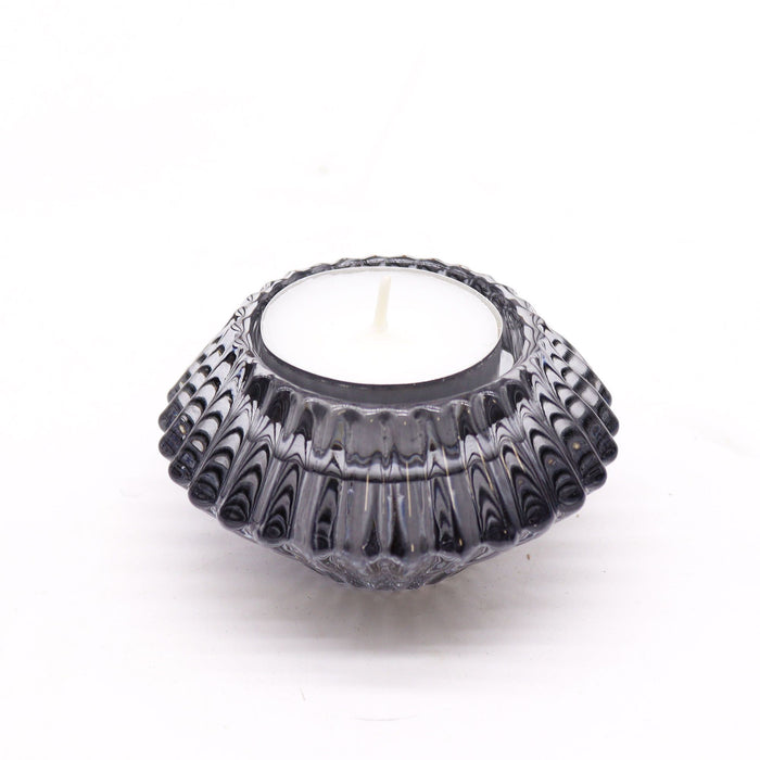 Flower Flip Dinner Kerzen- / Teelichthalter – Midnight Grey