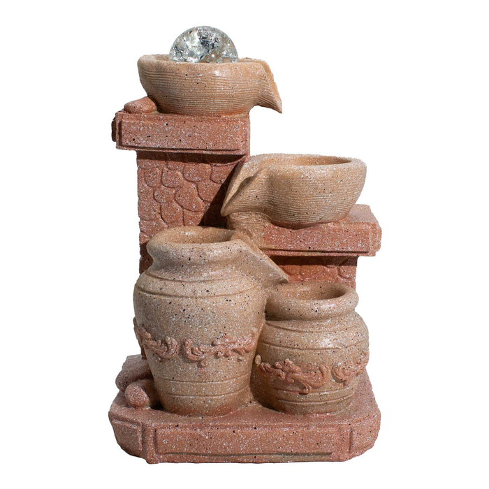 Tabletop Water Feature - Mediterranean Cascading Pots