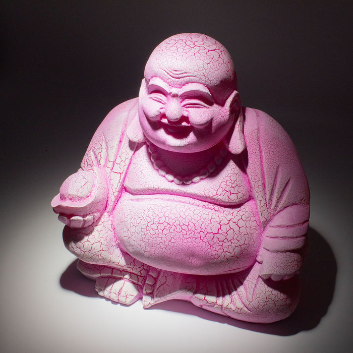 Buddha Glow Lamp - Laughing, Dragonfruit Crackle