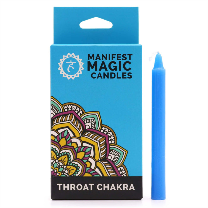 Manifest Magic Kerzen - Hals-Chakra, Blau