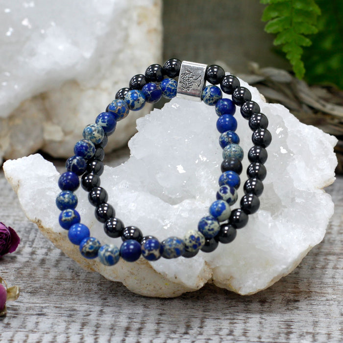 Magnetisches Edelsteinarmband - Sodalith