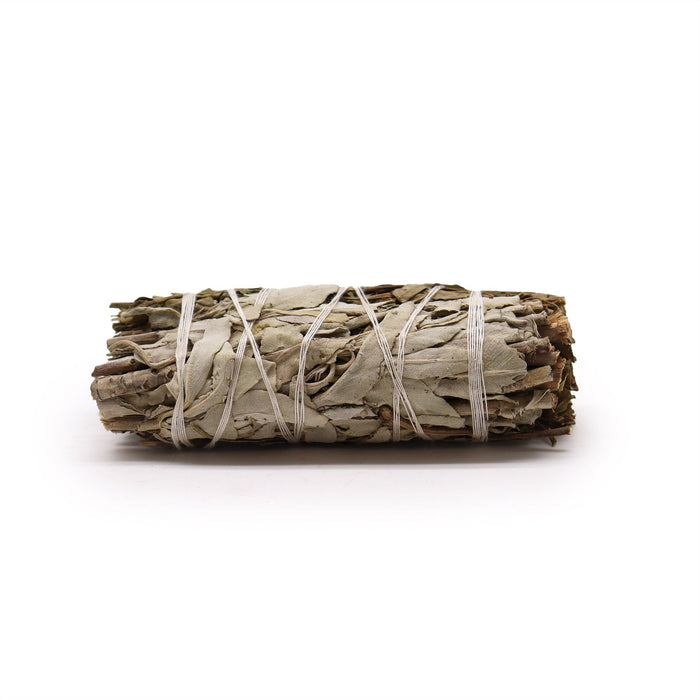 Smudge Stick - White Sage & Pirul Foliage (10cm)