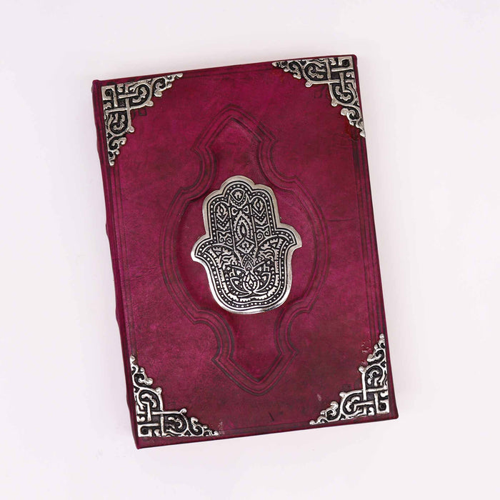Leder Notizbuch - Hamsa Hand (25x18cm)