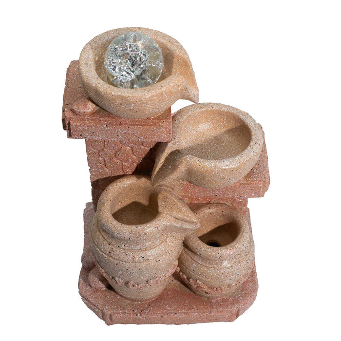 Tabletop Water Feature - Mediterranean Cascading Pots