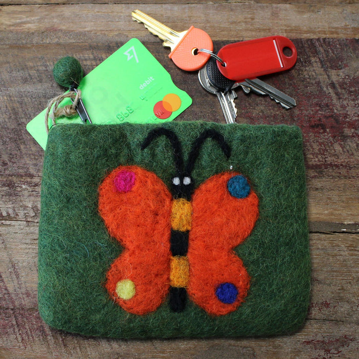 Filz-Reißverschlusstasche – Großer Schmetterling