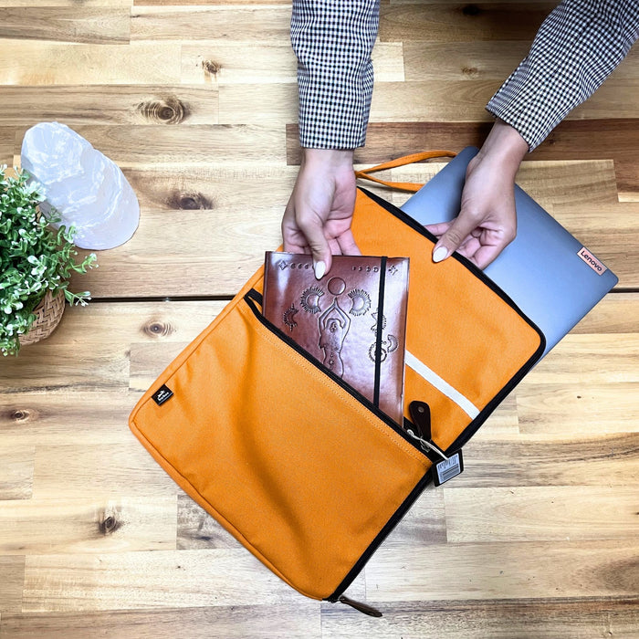 Laptop-Reisebeutel aus Segeltuch – Orange