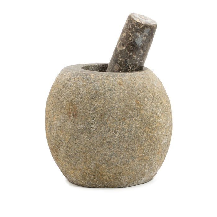 Natural Riverstone Decorative Pestle & Mortar - Large