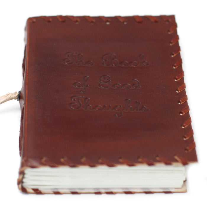 Leder Notizbuch zum Wickeln - Gedankenbuch (15x10 cm)