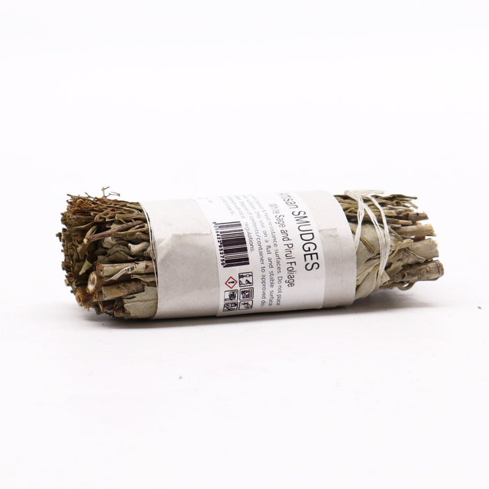 Smudge Stick - White Sage & Pirul Foliage (10cm)
