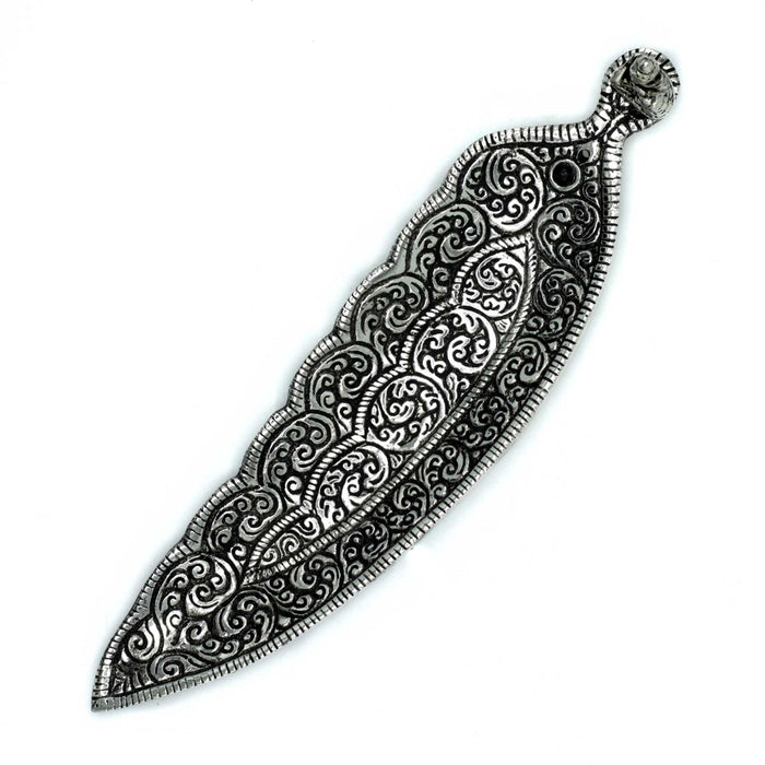 Polished Aluminium Incense Holder - Buddha, Long Shaped