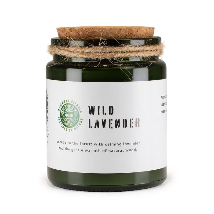 Greenman Woodwick Sojakerze - Wilder Lavendel