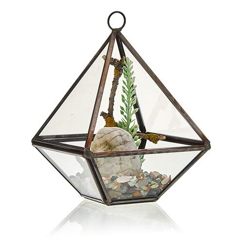 Glas- & Messingterrarium – Kleiner Diamant