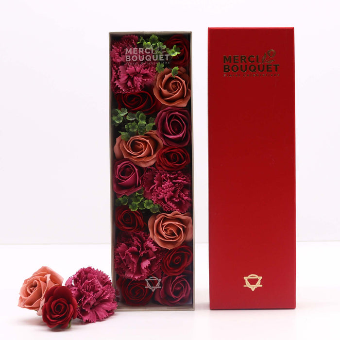 Soap Flower Gift Box - Vintage Red Roses