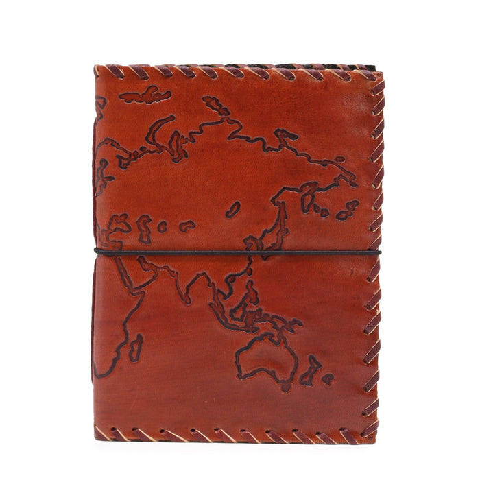 Reisetagebuch mit Umschlag - Hellbraun (18x13cm)