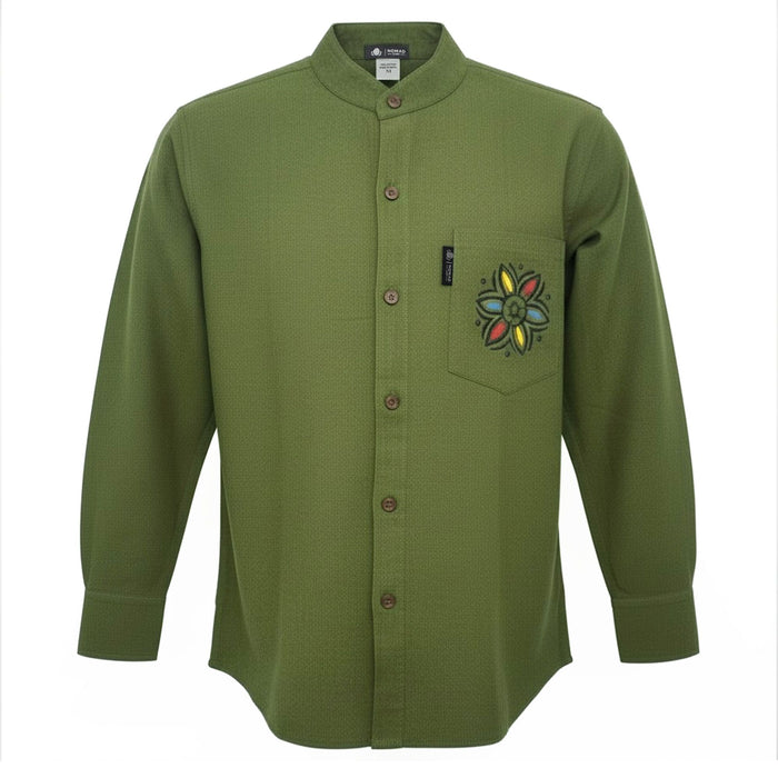 Soft Cotton Kathmandu Shirt - Forest Green (XL)
