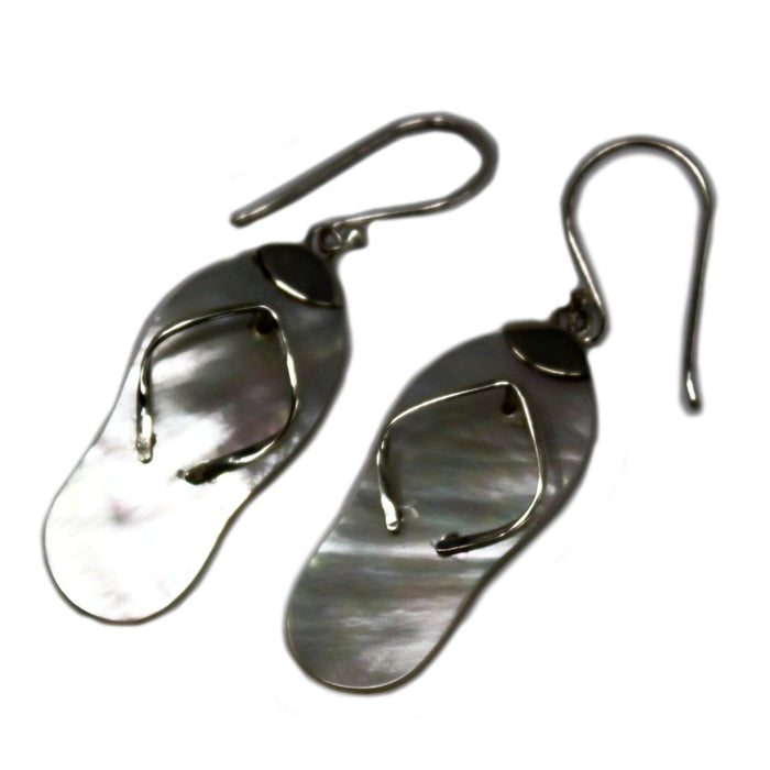 Ohrringe aus Sterlingsilber und Perlmutt – Flip-Flops