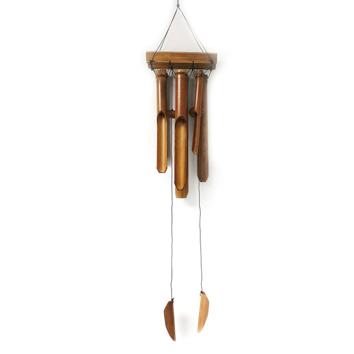 Natürliches Bambus-Windspiel – 6 große Rohre