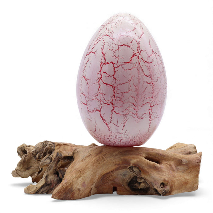 DriftGlow Lampe - Orange Crackle „Fire Egg“ Schirm