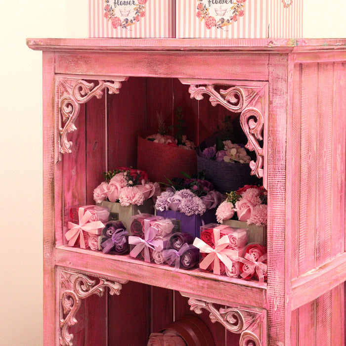 Albasia Badezimmerschrank – Rosa gewaschen