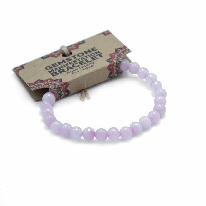 Gemstone 'Manifestation' Bracelet - Rose Quartz - Love
