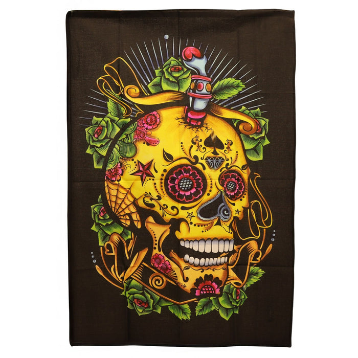 Cotton Wall Art (70x110cm) - Day of the Dead Skull