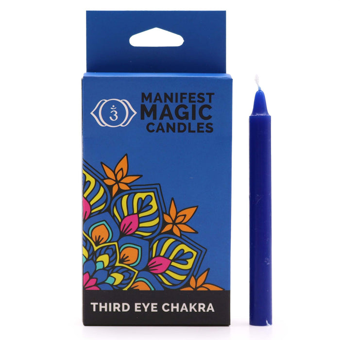 Manifest Magic Kerzen – Drittes Auge Chakra, Indigo
