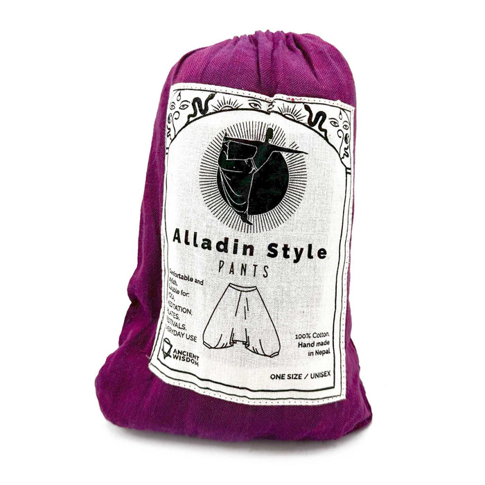 Aladdin Yoga & Festival Pants - Himalayan Print, Purple