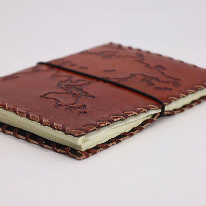 Reisetagebuch mit Umschlag - Hellbraun (18x13cm)