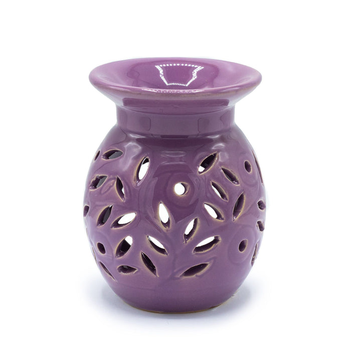 Keramik-Duftlampe - Blumenmuster, Lavendel