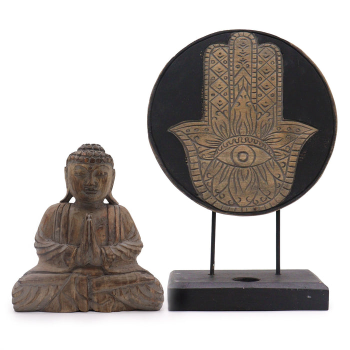 Buddha Feng Shui Set - Hamsa, Grau