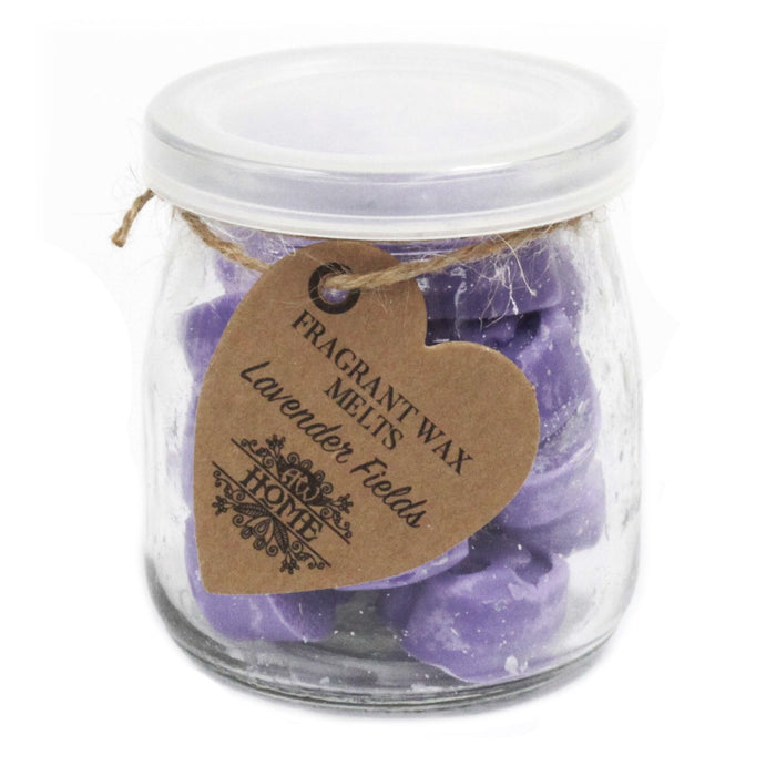 Sojawachs-Melts im Glas – Lavendelfelder