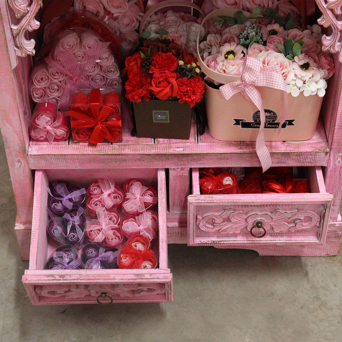 Albasia Badezimmerschrank – Rosa gewaschen
