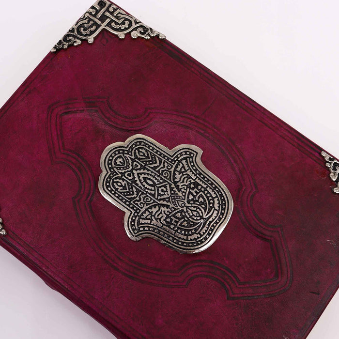 Leder Notizbuch - Hamsa Hand (25x18cm)
