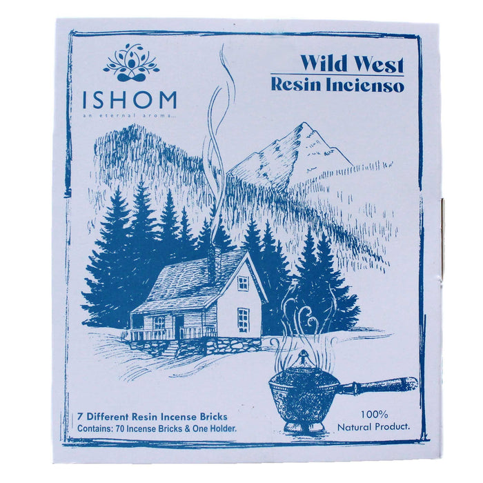 Set aus 70 ISHOM Räucherstäbchen und Brenner - Wild West