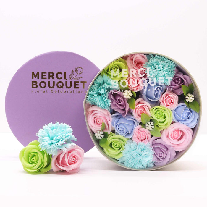 Geschenkbox Seifenblumen - Blau - Babysegen