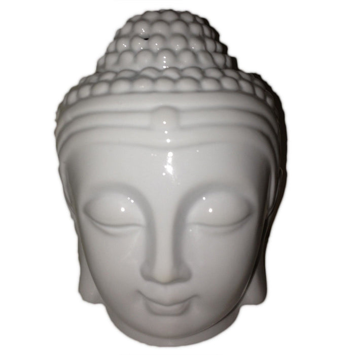 Bruleur à Huile Tête de Bouddha - Blanc