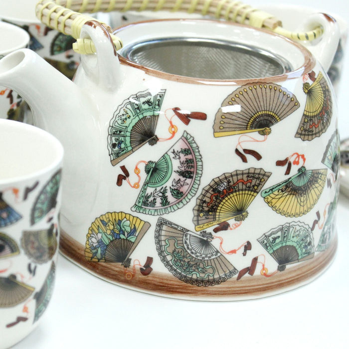 Herbal Teapot Set - Chinese Fans