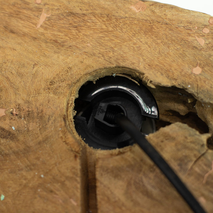 DriftGlow Lamp Crackle Half Moon Shade - Grey