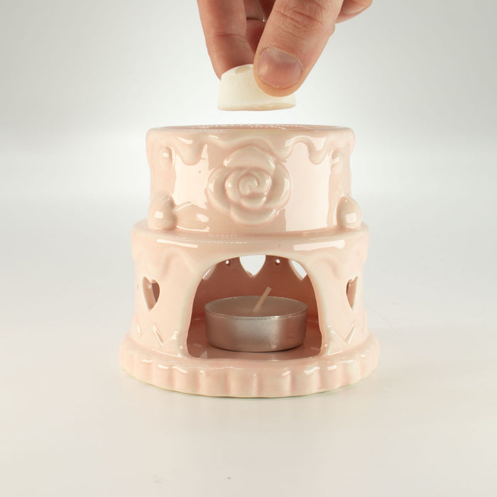 Keramik-Duftlampe – Herzkuchen, Rosa