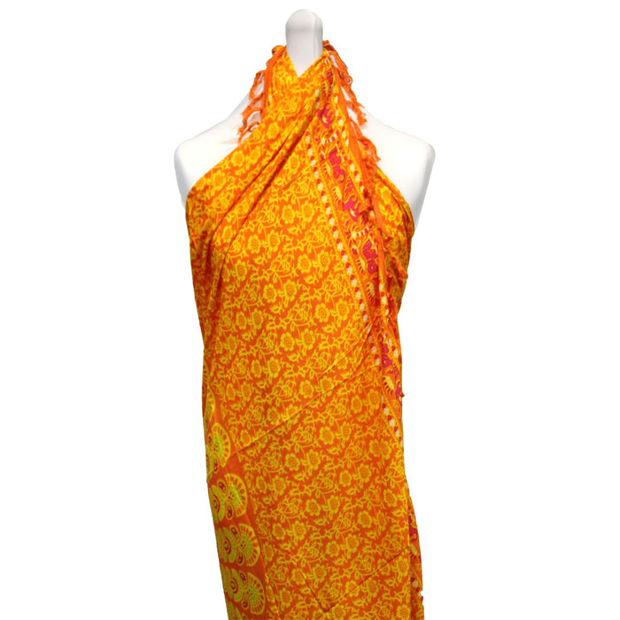 Mandala Sarong – Limette/Orange