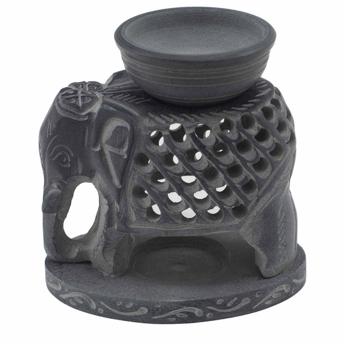 Speckstein Duftlampe - Stehender Elefant