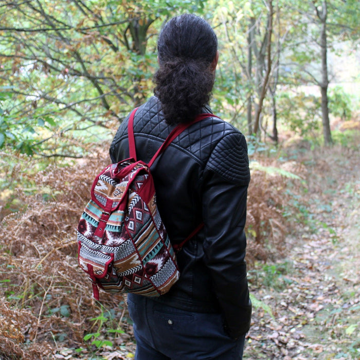 Jacquard-Rucksack – Schokolade