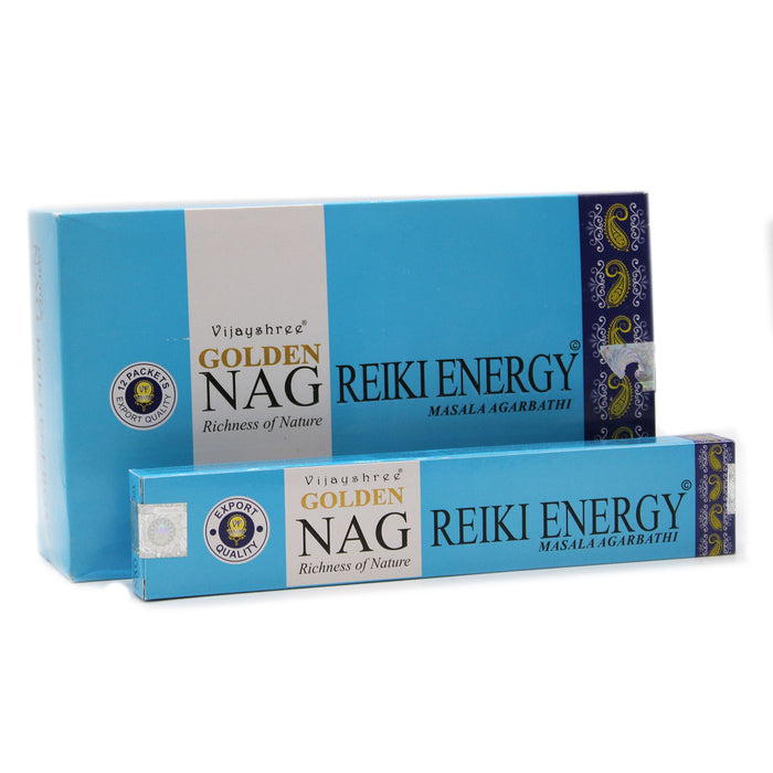 Vijayshree Golden Nag Räucherstäbchen, 15g - Reiki Energie